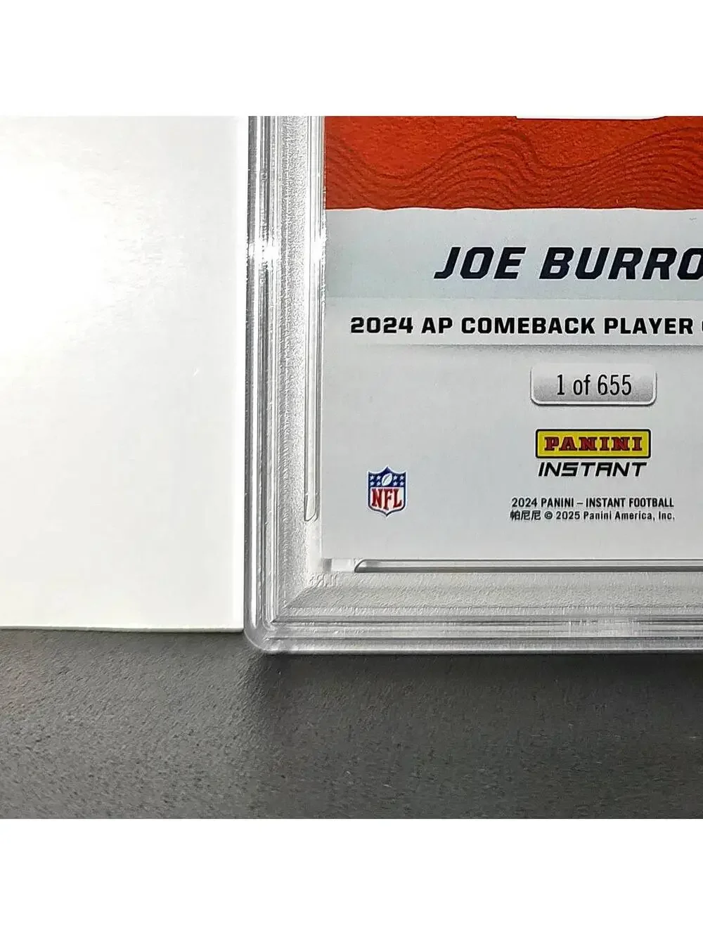 Joe Burrow 2024 Panini NFL AP Comeback Player of the Year Bengals PSA 10 Gem